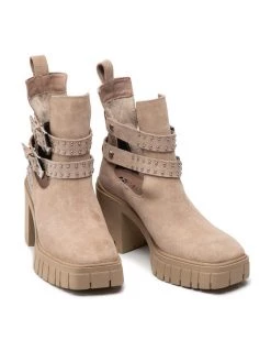 Flash Sale ???? Carinii Γυναίκες Biker Μποτάκια Μποτάκια B7916 Μπεζ ???? -Carinii Εκπτώσεις unnamed file 1012