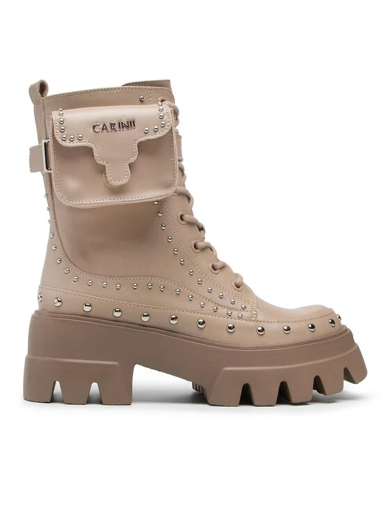 Πολύ καλή προσφορά ???? Carinii Γυναίκες Biker Μποτάκια Μποτάκια B7900 Μπεζ ???? 4 Πολύ καλή προσφορά ???? Carinii Γυναίκες Biker Μποτάκια Μποτάκια B7900 Μπεζ ???? - Image 2