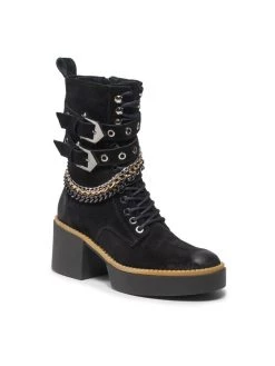 Flash Sale ???? Carinii Γυναίκες Biker Μποτάκια Μποτάκια B7482 Μαύρο ????