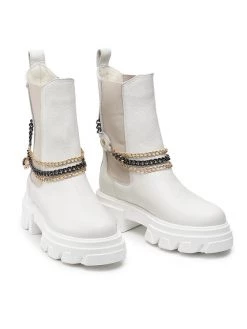 Η καλύτερη συμφωνία ✨ Carinii Γυναίκες Biker Μποτάκια Μποτάκια με λάστιχο B5962 Λευκό ???? -Carinii Εκπτώσεις unnamed file 1240