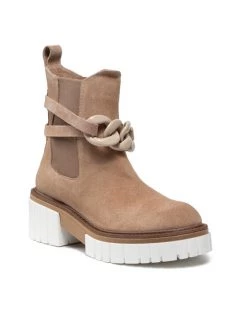 Flash Sale ✨ Carinii Γυναίκες Biker Μποτάκια Μποτάκια B7580 Καφέ ????