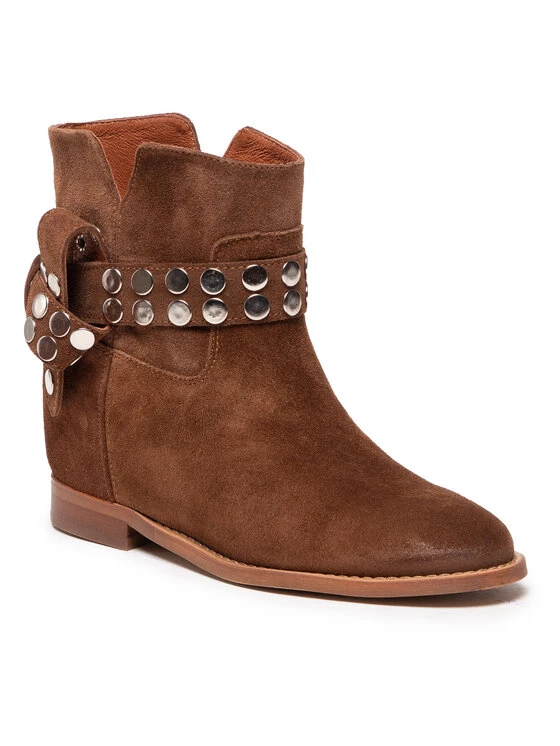 Το φθηνότερο ✨ Carinii Γυναίκες Biker Μποτάκια Μποτάκια B7581 Καφέ ???? 3 Το φθηνότερο ✨ Carinii Γυναίκες Biker Μποτάκια Μποτάκια B7581 Καφέ ????