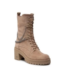 Το φθηνότερο ???? Carinii Γυναίκες Biker Μποτάκια Μποτάκια B7569 Μπεζ ????