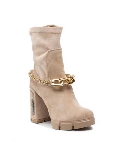 Ολοκαίνουργιο ???? Carinii Γυναίκες Biker Μποτάκια Μποτάκια B7543 Μπεζ ????