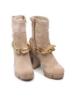 Ολοκαίνουργιο ???? Carinii Γυναίκες Biker Μποτάκια Μποτάκια B7543 Μπεζ ???? -Carinii Εκπτώσεις unnamed file 1696