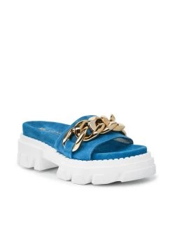 Flash Sale ???? Carinii Γυναίκες Παντόφλες B7254 Μπλε ????