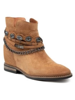 Αγορά ???? Carinii Γυναίκες Biker Μποτάκια Μποτάκια B7016 Καφέ ????