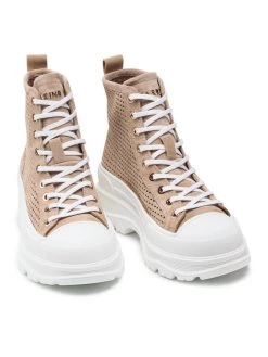 Best Pirce ???? Carinii Γυναίκες Biker Μποτάκια Μποτάκια B7318 Καφέ ???? -Carinii Εκπτώσεις unnamed file 2026