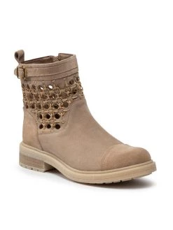 Το φθηνότερο ???? Carinii Γυναίκες Biker Μποτάκια Μποτάκια B7047 Μπεζ ????