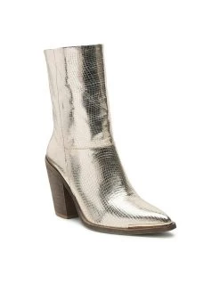 Φτηνός ???? Carinii Γυναίκες Biker Μποτάκια Μποτάκια B8225 Χρυσό ⌛