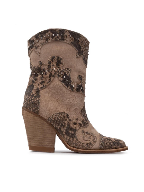 Best Pirce ???? Carinii Γυναίκες Biker Μποτάκια Μποτάκια B8445 Μπεζ ⭐ 4 Best Pirce ???? Carinii Γυναίκες Biker Μποτάκια Μποτάκια B8445 Μπεζ ⭐ - Image 2