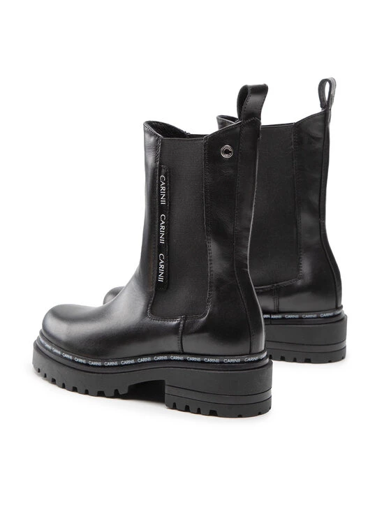 Νέος ✨ Carinii Γυναίκες Biker Μποτάκια Μποτάκια με λάστιχο B8441 Μαύρο ???? 5 Νέος ✨ Carinii Γυναίκες Biker Μποτάκια Μποτάκια με λάστιχο B8441 Μαύρο ???? - Image 3