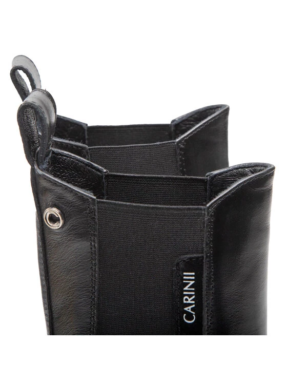 Νέος ✨ Carinii Γυναίκες Biker Μποτάκια Μποτάκια με λάστιχο B8441 Μαύρο ???? 7 Νέος ✨ Carinii Γυναίκες Biker Μποτάκια Μποτάκια με λάστιχο B8441 Μαύρο ???? - Image 5