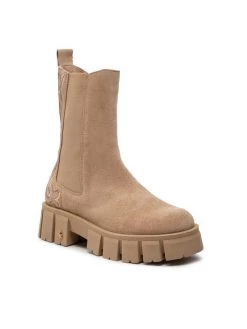 Καλύτερη πώληση ✨ Carinii Γυναίκες Biker Μποτάκια Μποτάκια με λάστιχο B8593 Μπεζ ????