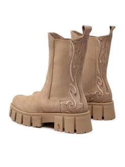 Καλύτερη πώληση ✨ Carinii Γυναίκες Biker Μποτάκια Μποτάκια με λάστιχο B8593 Μπεζ ???? -Carinii Εκπτώσεις unnamed file 2509