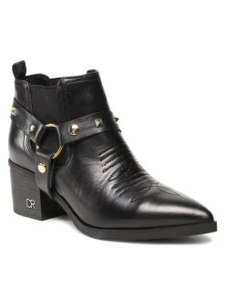 Η καλύτερη συμφωνία ❤️ Carinii Γυναίκες Biker Μποτάκια Μποτάκια B8409 Μαύρο ????