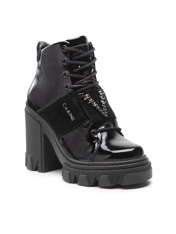 Νέος ???? Carinii Γυναίκες Biker Μποτάκια Μποτάκια B8503 Μαύρο ???? 3 Νέος ???? Carinii Γυναίκες Biker Μποτάκια Μποτάκια B8503 Μαύρο ????