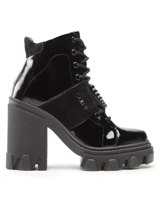 Νέος ???? Carinii Γυναίκες Biker Μποτάκια Μποτάκια B8503 Μαύρο ???? 4 Νέος ???? Carinii Γυναίκες Biker Μποτάκια Μποτάκια B8503 Μαύρο ???? - Image 2