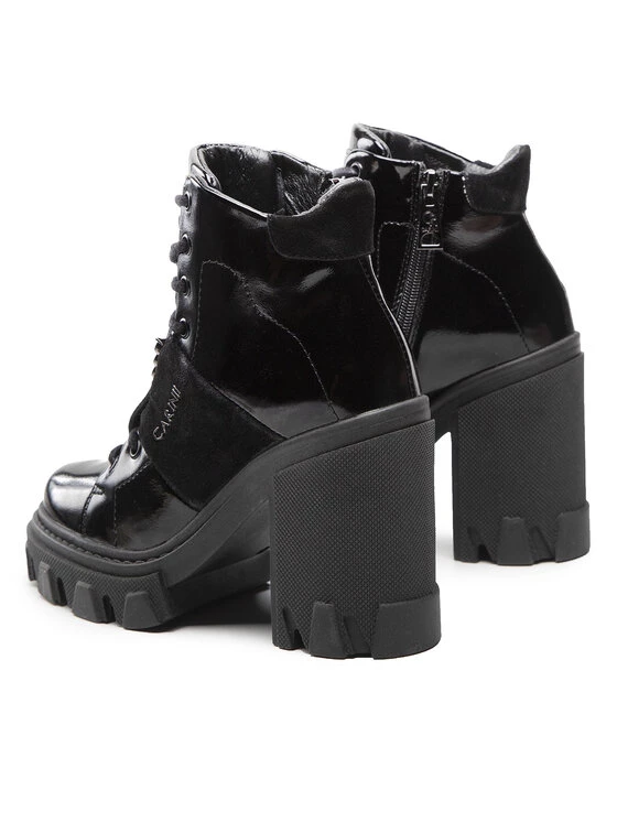 Νέος ???? Carinii Γυναίκες Biker Μποτάκια Μποτάκια B8503 Μαύρο ???? 5 Νέος ???? Carinii Γυναίκες Biker Μποτάκια Μποτάκια B8503 Μαύρο ???? - Image 3