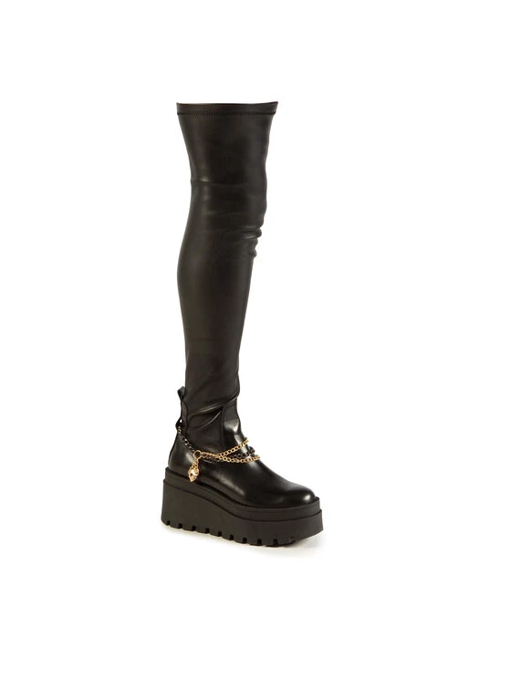 Καλύτερη πώληση ???? Carinii Γυναίκες Μπότες πάνω από το γόνατο B8423 Μαύρο ???? 3 Καλύτερη πώληση ???? Carinii Γυναίκες Μπότες πάνω από το γόνατο B8423 Μαύρο ????