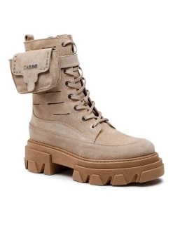 Αγορά ???? Carinii Γυναίκες Biker Μποτάκια Μποτάκια B7997 Μπεζ ????