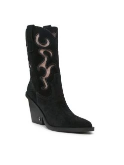 Best Pirce ???? Carinii Γυναίκες Biker Μποτάκια Μποτάκια B8109 Μαύρο ????