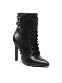 Το φθηνότερο ???? Carinii Γυναίκες Biker Μποτάκια Μποτάκια B8353 Μαύρο ✨