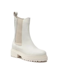 Εκπτωση ???? Carinii Γυναίκες Biker Μποτάκια Μποτάκια B5952 Λευκό ❤️