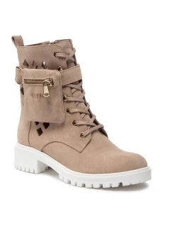 Flash Sale ✨ Carinii Γυναίκες Biker Μποτάκια Μποτάκια B5755/B Μπεζ ????