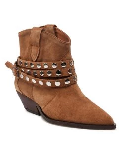 Εκπτωση ⌛ Carinii Γυναίκες Biker Μποτάκια Μποτάκια B7466 Καφέ ✨