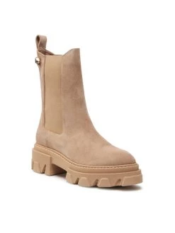 Προώθηση ⭐ Carinii Γυναίκες Biker Μποτάκια Μποτάκια με λάστιχο B8465 Μπεζ ????