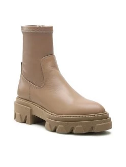 Flash Sale ???? Carinii Γυναίκες Biker Μποτάκια Μποτάκια B8090 Μπεζ ????