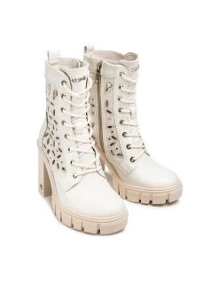 Κουπόνι ???? Carinii Γυναίκες Biker Μποτάκια Μποτάκια B8057 Μπεζ ???? -Carinii Εκπτώσεις unnamed file 4018