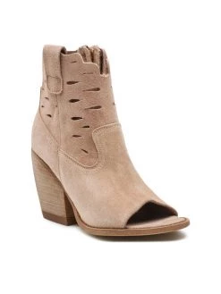 Φτηνός ???? Carinii Γυναίκες Biker Μποτάκια Μποτάκια B8045 Μπεζ ❤️