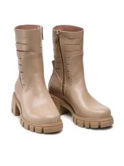 Ολοκαίνουργιο ???? Carinii Γυναίκες Biker Μποτάκια Μποτάκια B8044 Μπεζ ⭐ -Carinii Εκπτώσεις unnamed file 718