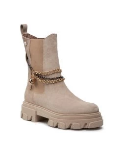 Συμφωνίες ✨ Carinii Γυναίκες Biker Μποτάκια Μποτάκια B5962 Μπεζ ????