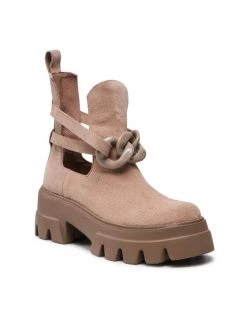 Flash Sale ???? Carinii Γυναίκες Biker Μποτάκια Μποτάκια B7919 Μπεζ ????